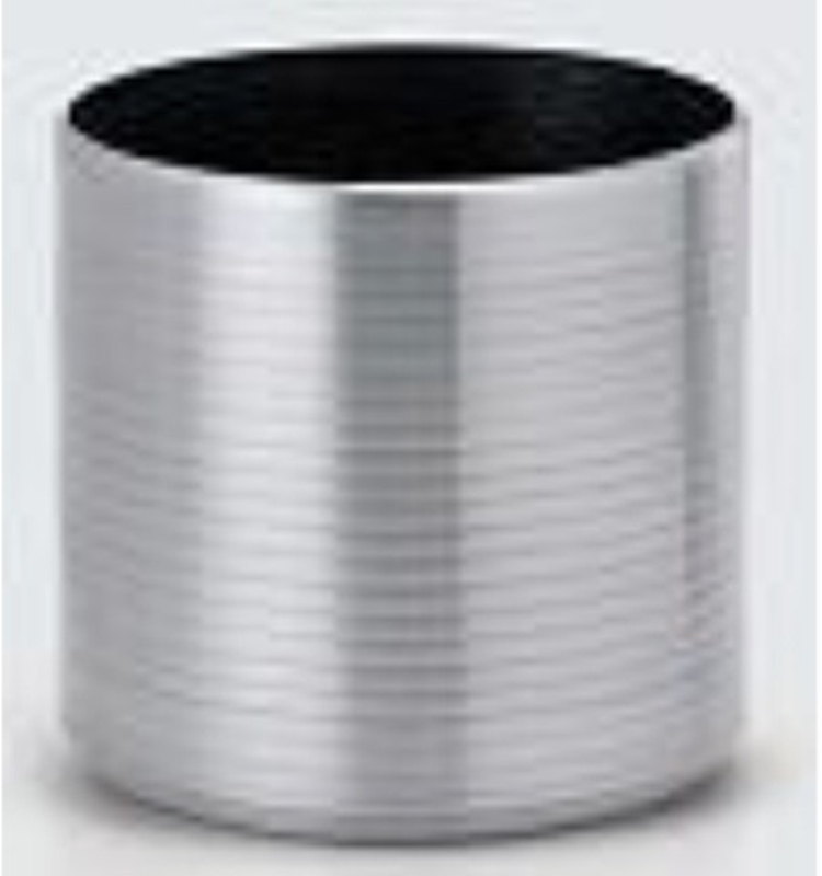 Cylinder Ribbed Chrome 30cm